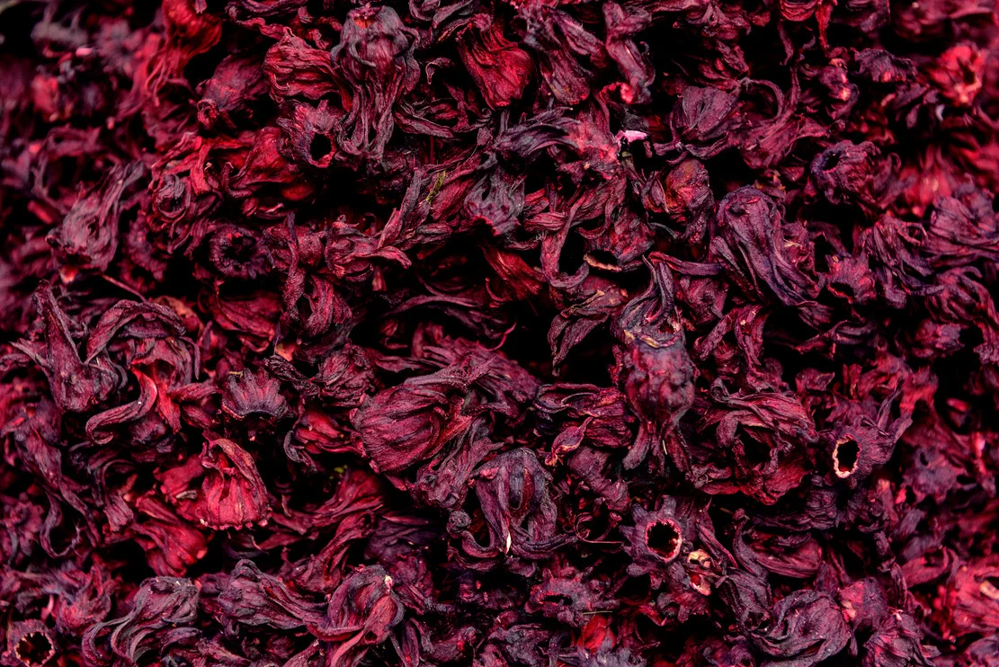 Crushed hibiscus